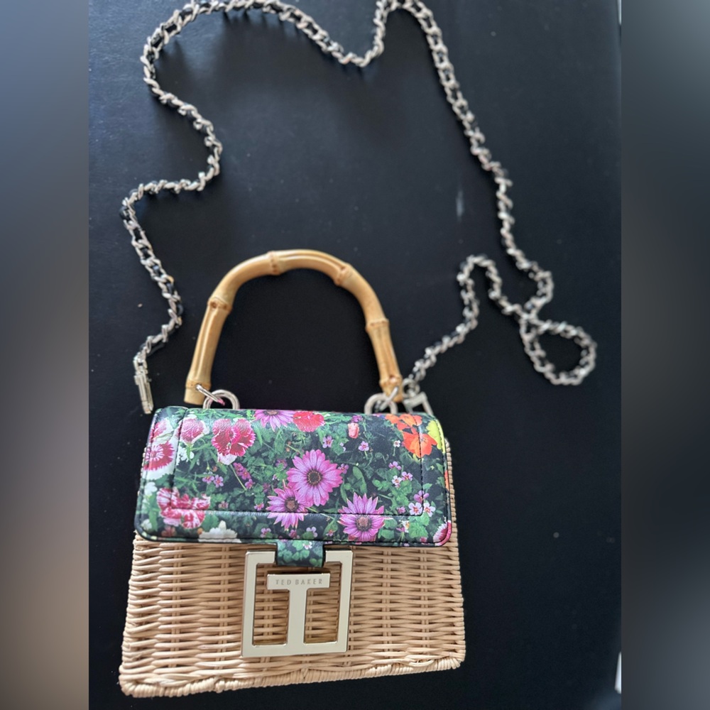 Floral and Tan Women Bag